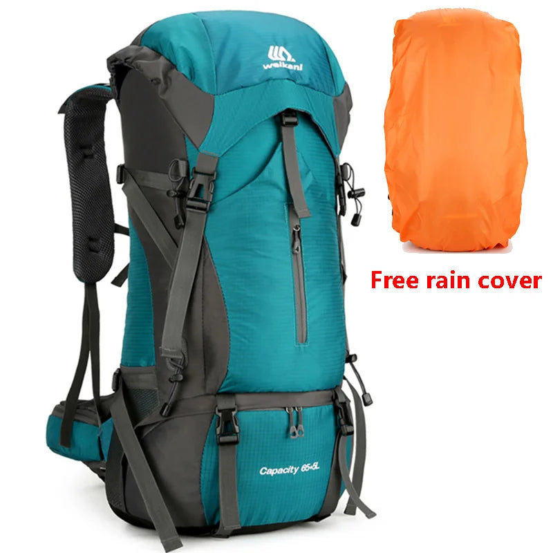 70L Nylon Camping Backpack – Durable Travel Bag for Outdoor Adventures image 0