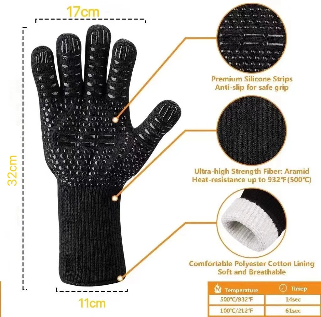 Premium BBQ Gloves – Silicone Heat-Resistant for Ultimate Protection image 3
