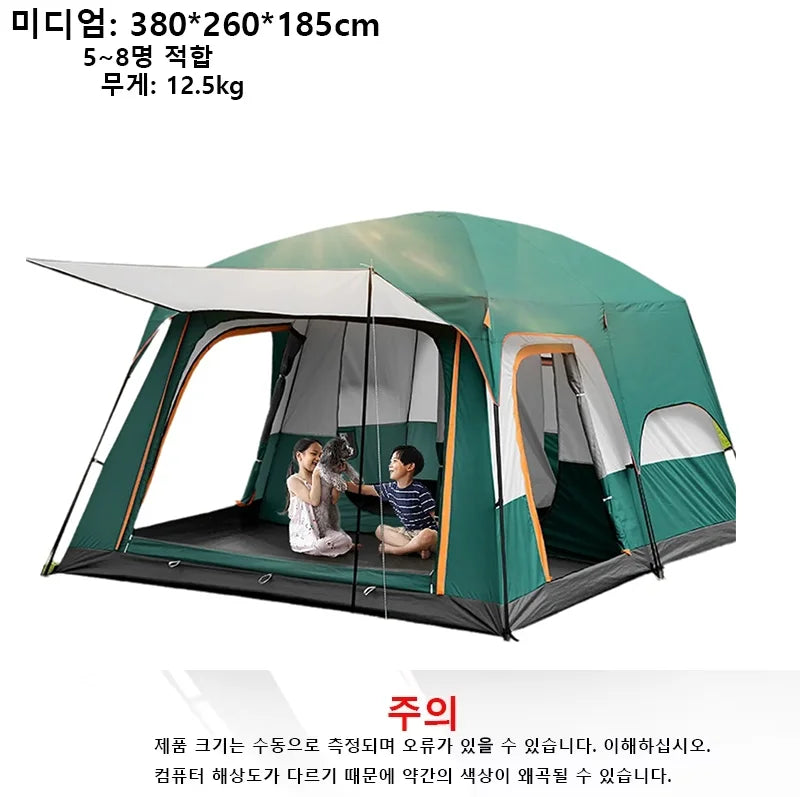 Spacious and Durable 10 Person Camping Tent for Family Adventures - M Size image