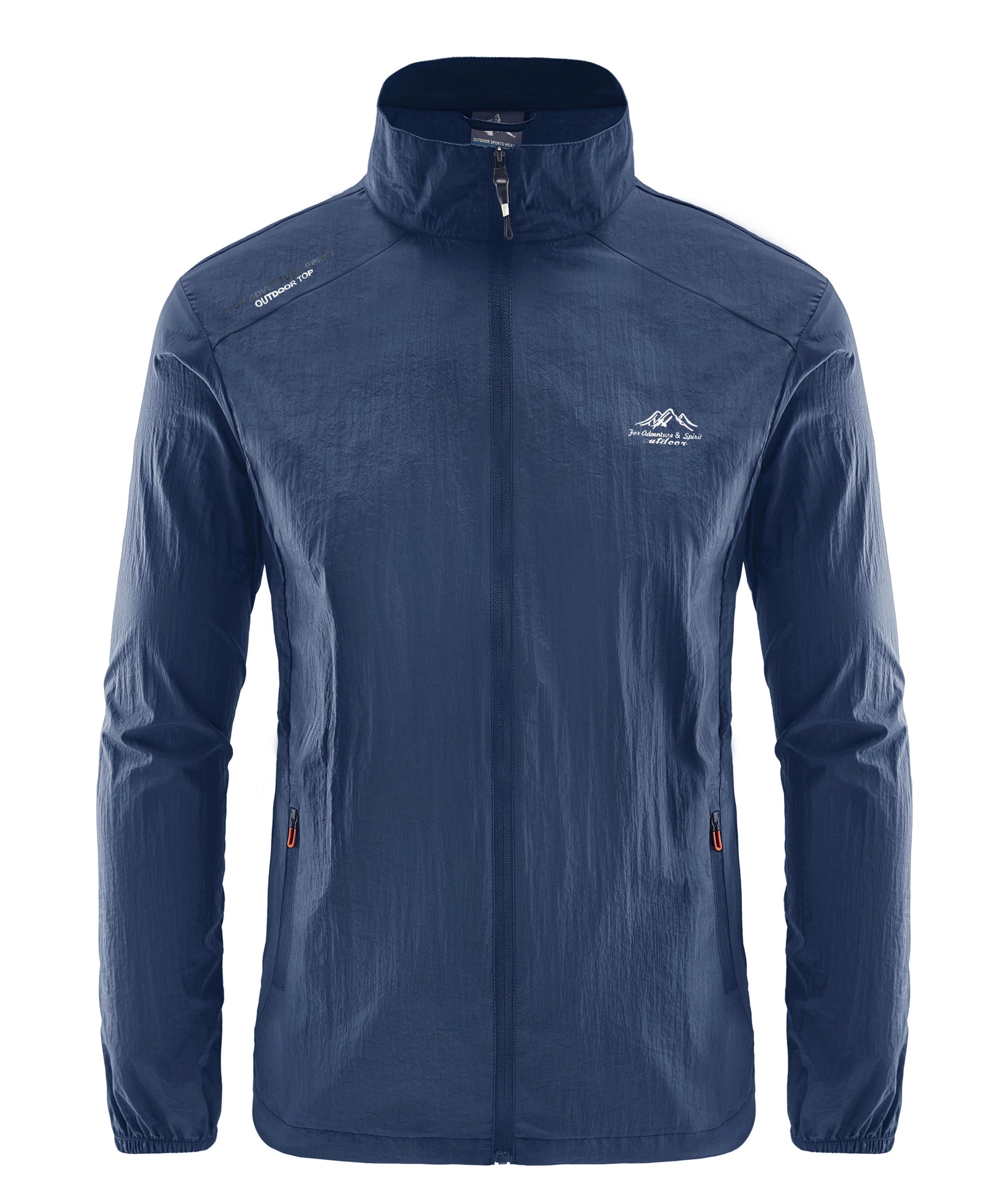 Summer Men's Ultralight Windbreaker – Sun Protection &amp; Water Resistant - Navy Blue, 5XL image