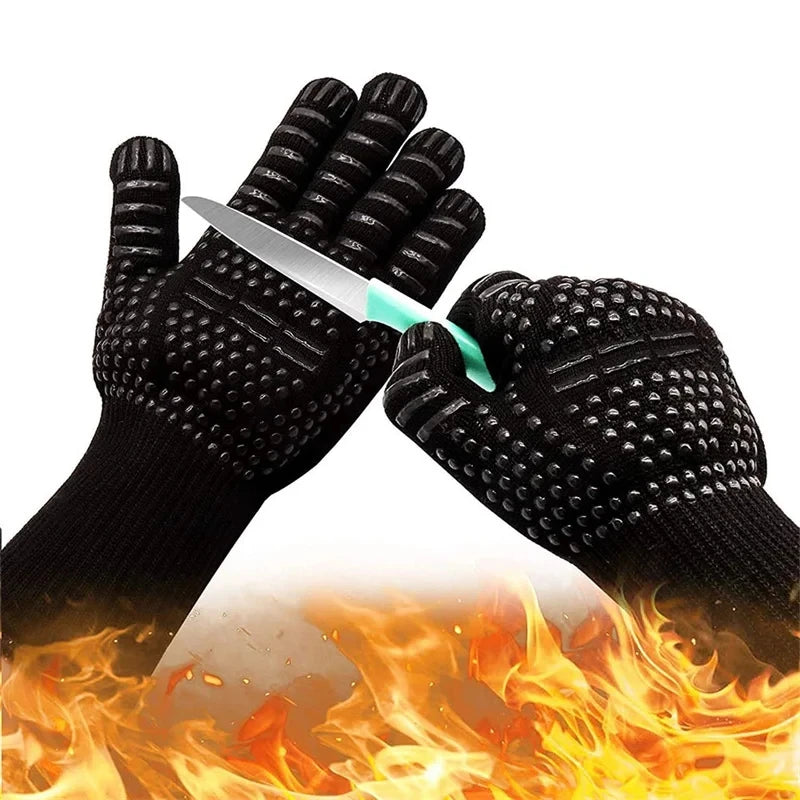 1472°F Heat Resistant Oven Mitts – Silicone BBQ &amp; Grilling Gloves image 0