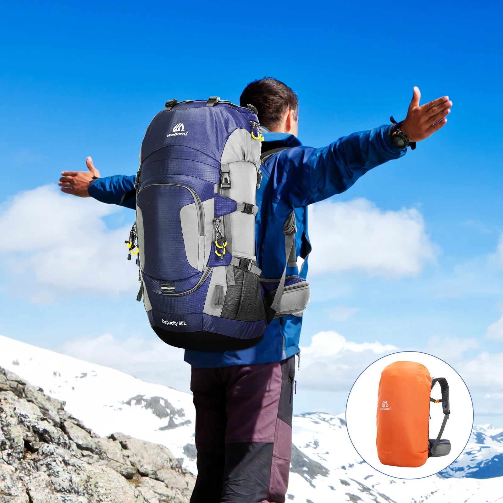 LIXADA 60L Waterproof Hiking Backpack – Versatile Outdoor Adventure Gear image 5