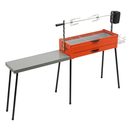 Versatile BBQ Grill with Detachable Side Table for Outdoor Cooking image 1