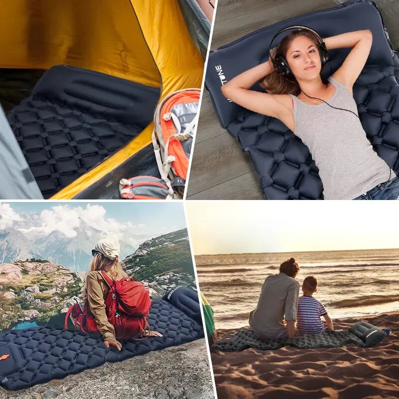 WESTTUNE Ultralight Camping Inflatable Mattress with Built-in Pillow image 5