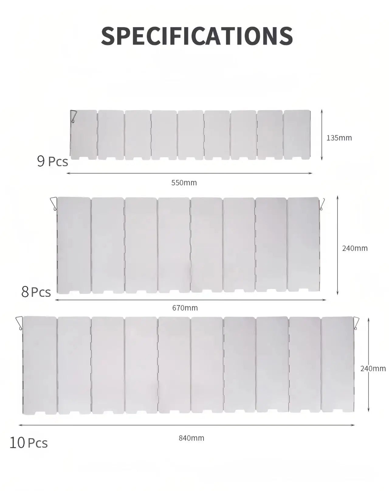 Ultimate Wind Shield for Outdoor Gas Stoves – 8/9/10 Plates Windproof Screen image 4