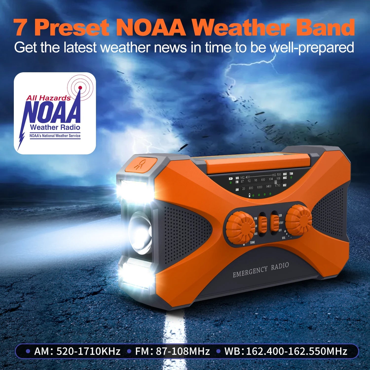 Stay Prepared with the 10000mAh Emergency Radio image 2