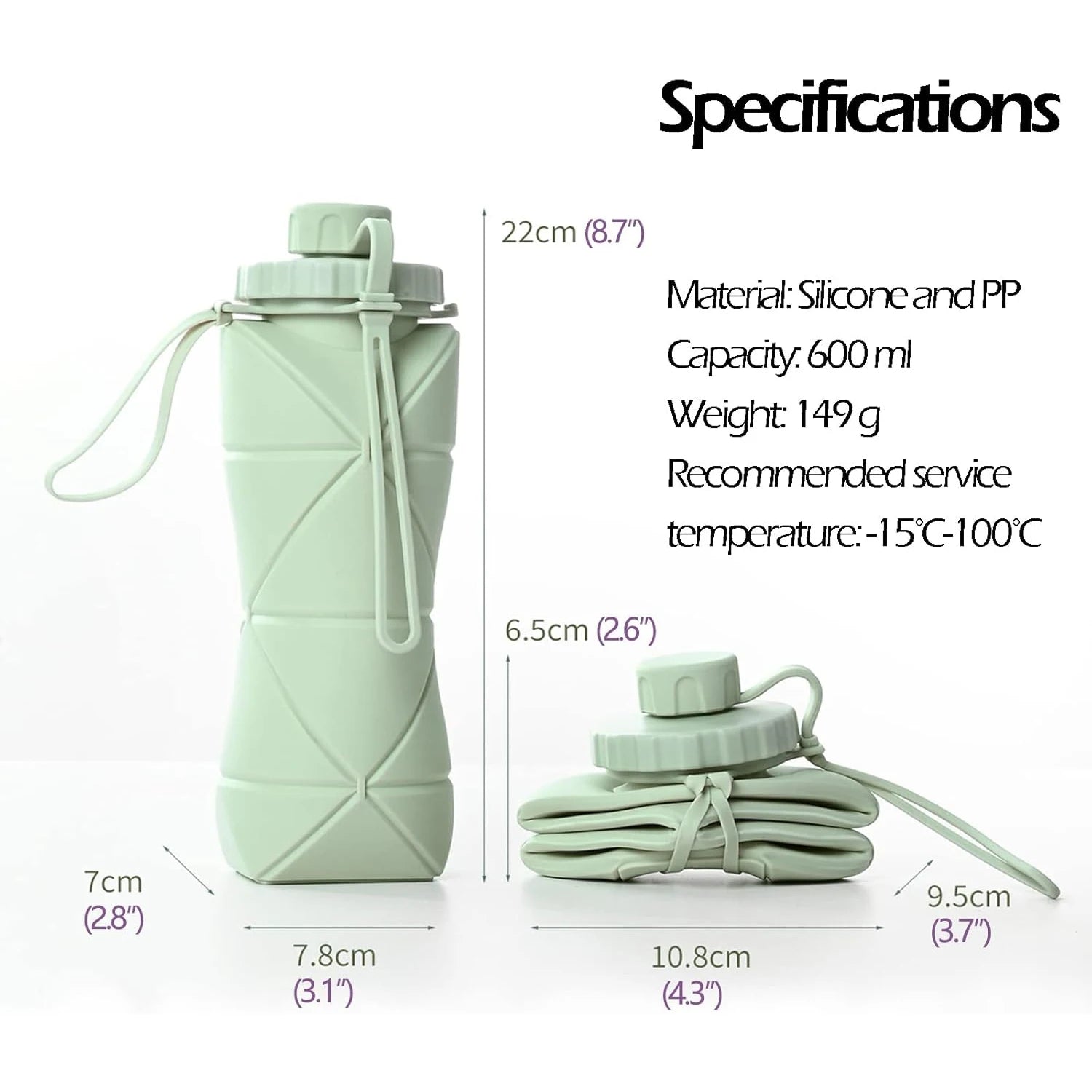 Silicone Collapsible Sports Water Bottles – Perfect for Outdoor Adventures image 3