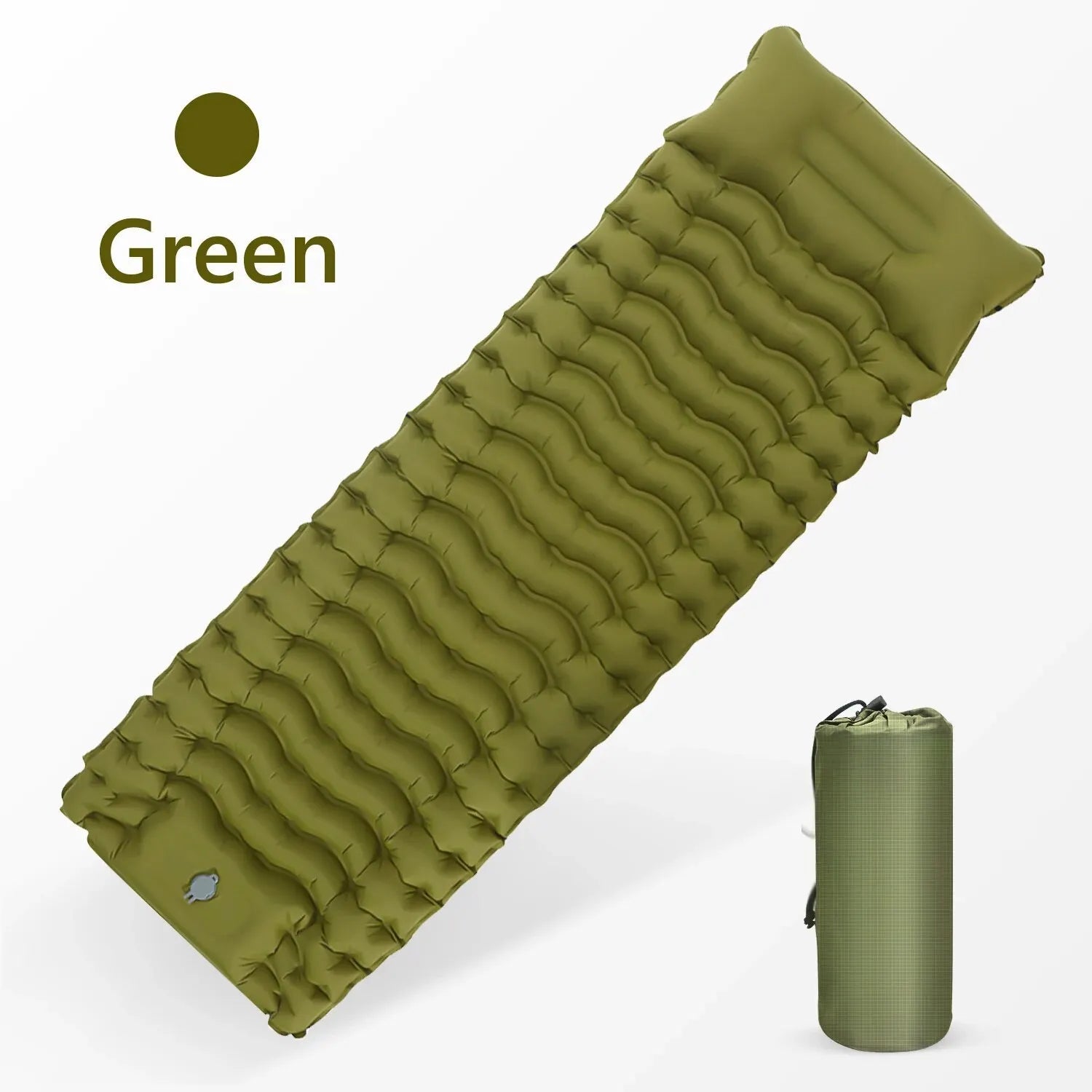 WESTTUNE Outdoor Camping Inflatable Mattress – Comfort for Travel &amp; Adventure - Green, One Seat image