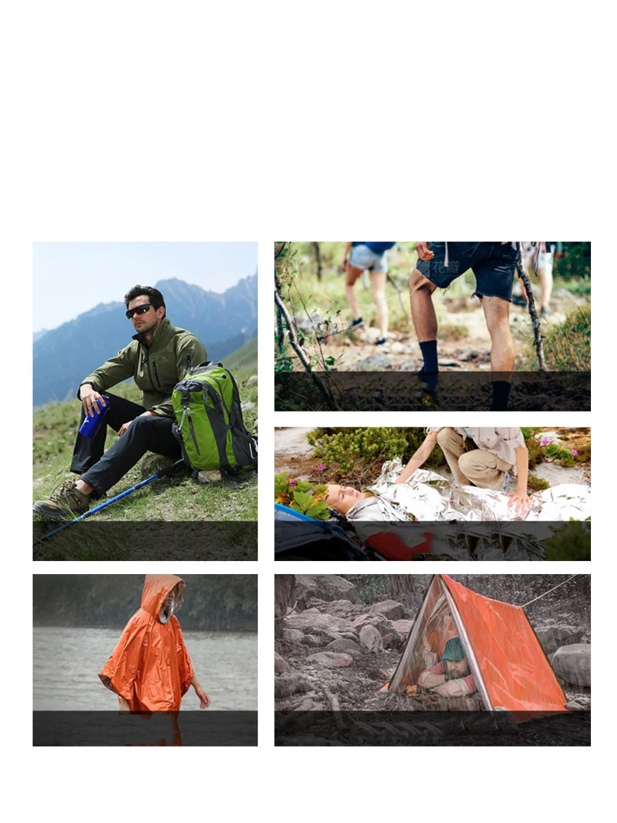 Emergency Thermal Poncho Blanket – Lightweight and Versatile Survival Gear image 2