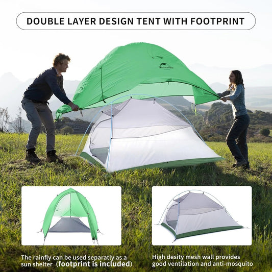 Naturehike Cloud Up 2 Person Tent – Ultralight &amp; Waterproof Camping Shelter image 1