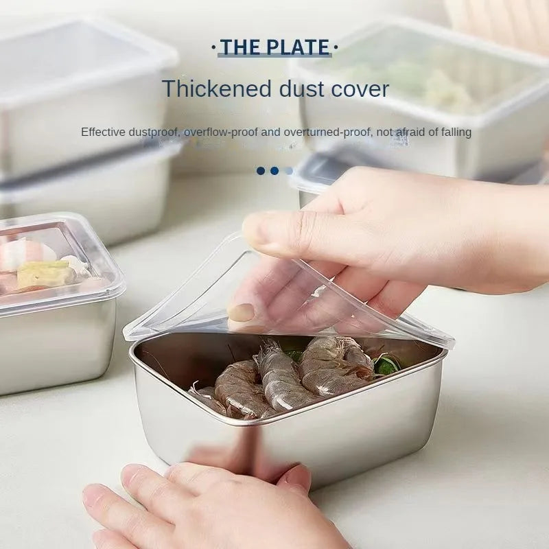 Durable Stainless Steel Food Storage Pan with Lid for Commercial Use image 3