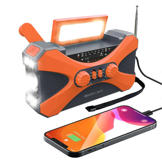 Stay Prepared with the Multifunctional 10000mAh Solar Crank Radio image 6