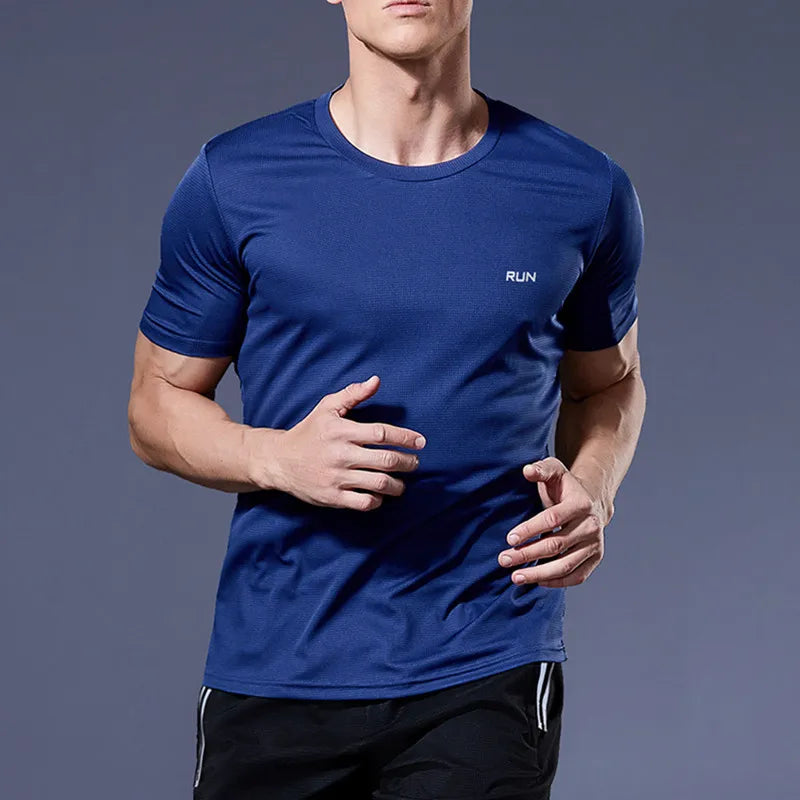 High Quality Polyester Men's Quick Dry Running T-Shirt – Perfect for Fitness and Training image 1