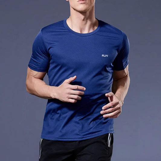 High Quality Polyester Men's Quick Dry Running T-Shirt – Perfect for Fitness and Training image 1