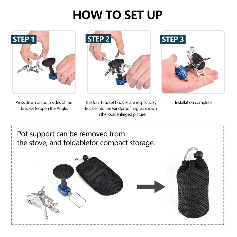 Outdoor Camping Gas Burner – Portable 3300W Stove for Adventurers image 5