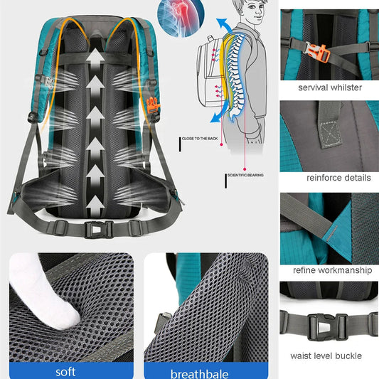 70L Nylon Camping Backpack – Durable Travel Bag for Outdoor Adventures image 1