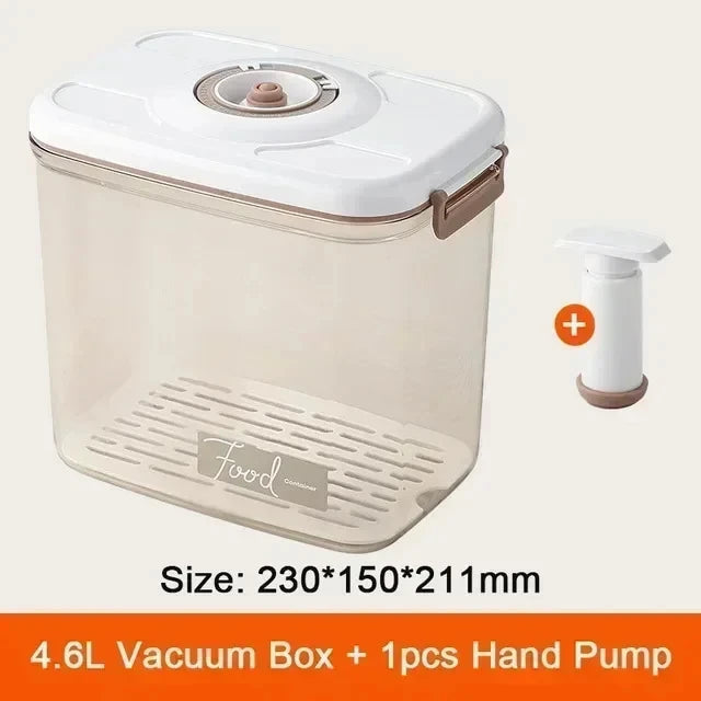 Food Vacuum Storage Box – Preserve Freshness with Large Capacity Containers - 4.6L with Hand Pump image