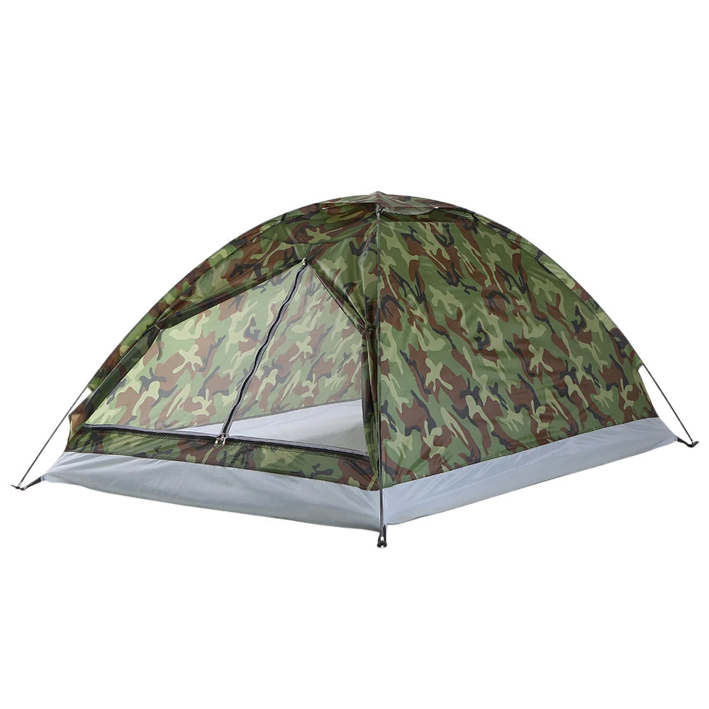 Portable Camouflage Camping Tent – Waterproof &amp; Windproof for Outdoor Adventures image 0