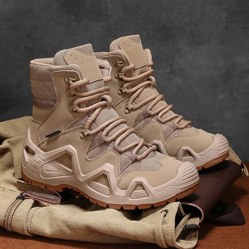 Men Tactical Boots – Straps for Combat, Hiking, and Motorcycle Use image