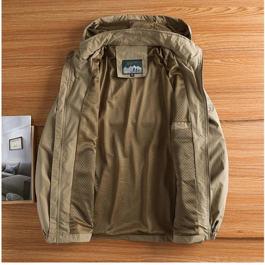 Autumn Men's Hiking Waterproof Jackets – Outdoor Quick Dry Hooded Coats image 1