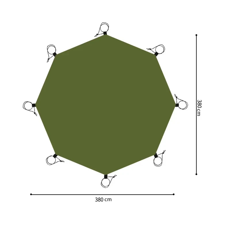 Large Waterproof Camping Mat – Perfect for Outdoor Adventures - octagonal 3.8x.3.8m image