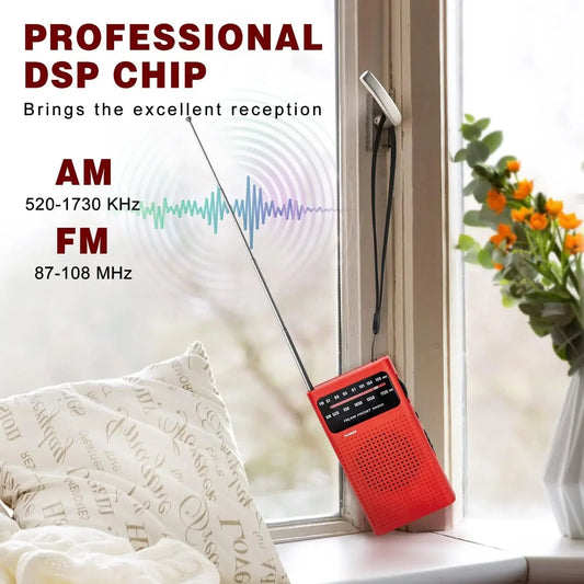Compact Emergency Survival Radio – Portable AM/FM Analog Pocket Radio image 1