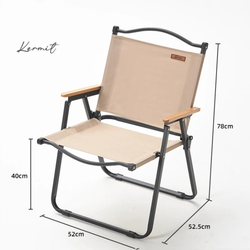 GIANXI Green Summer Camping Chair – Perfect for Outdoor Adventures - Black Shelf BIG image