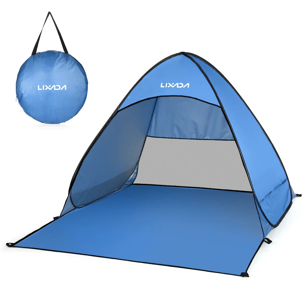 Lixada Automatic Pop Up Beach Tent – Lightweight UV Protection Shelter - Blue S image