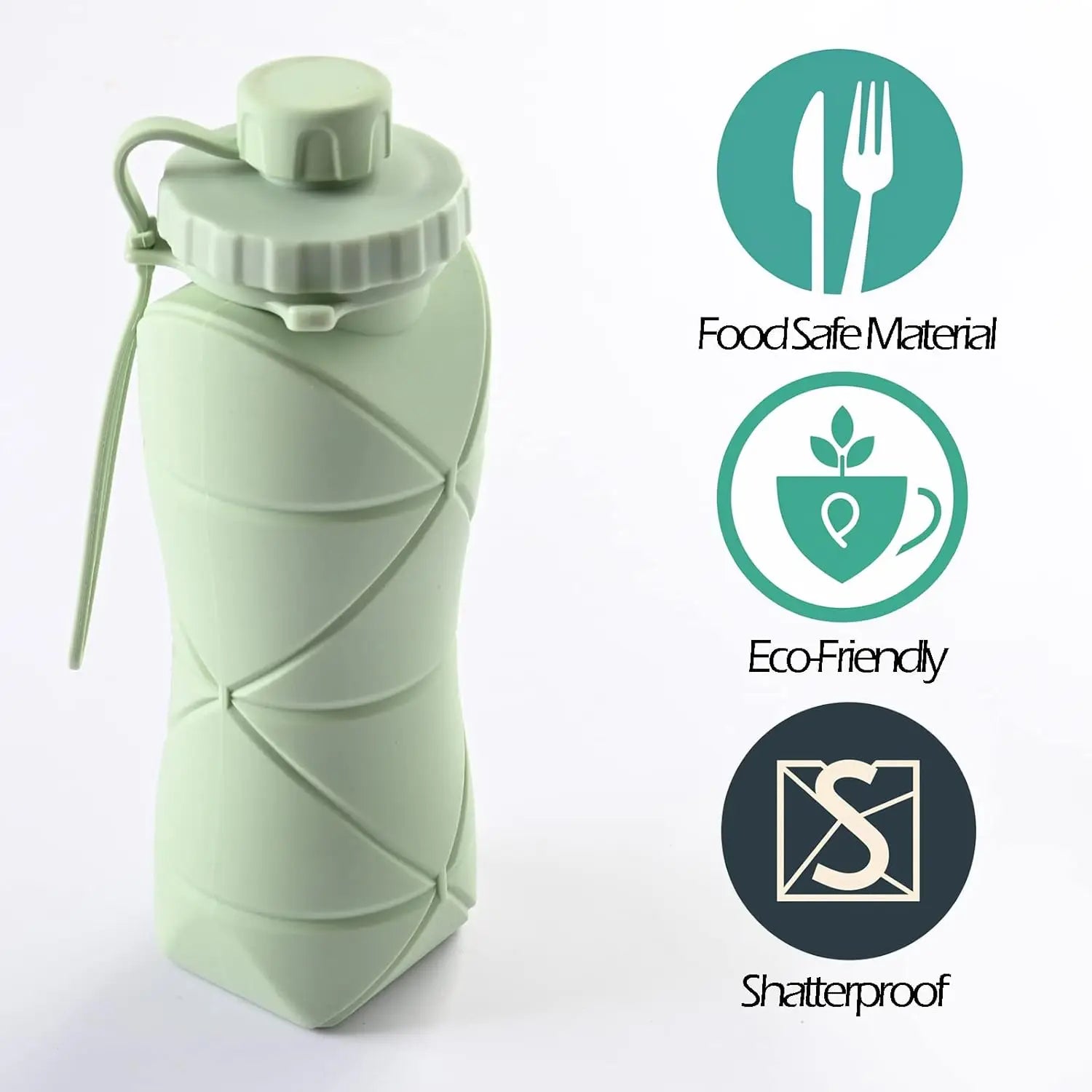 Silicone Collapsible Sports Water Bottles – Perfect for Outdoor Adventures image 1
