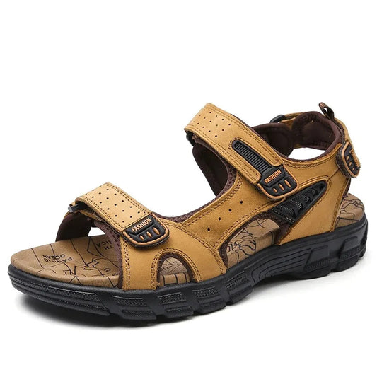 2024 New Genuine Leather Men's Sandals – Durable Summer Outdoor Footwear image 5