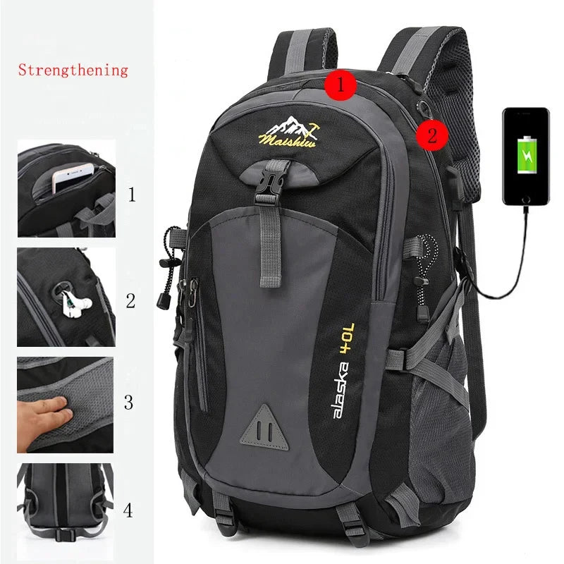 Anti-theft Waterproof Mountaineering Backpack for Outdoor Adventures image 8