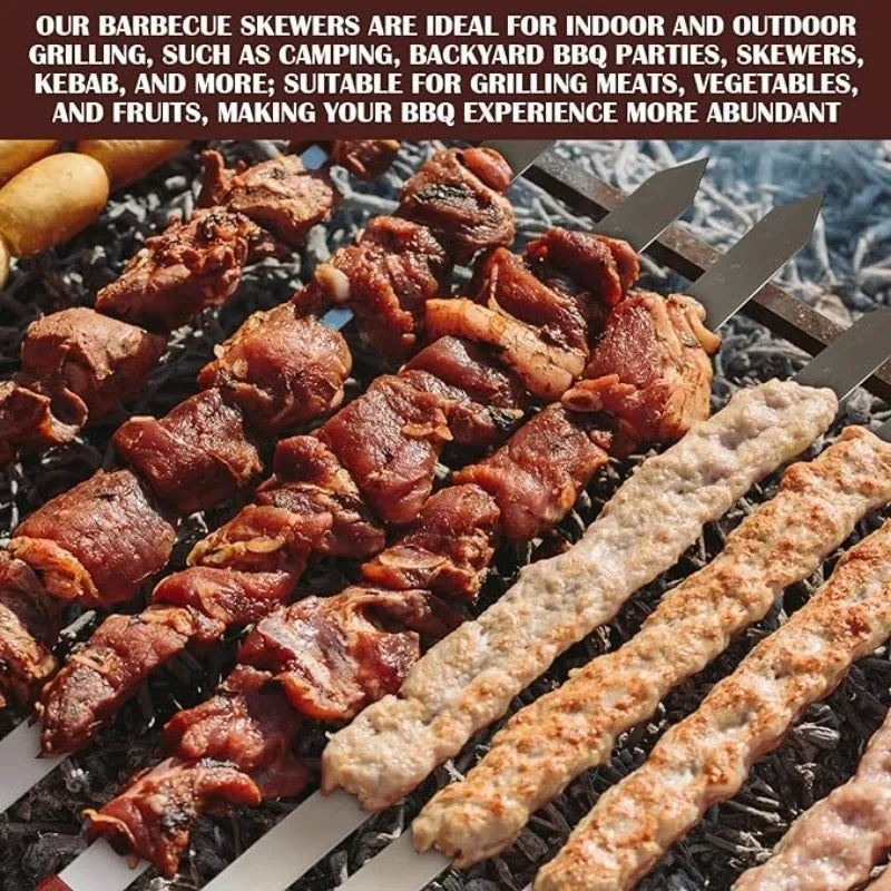 Kabab Koobideh Skewers – Premium Stainless Steel BBQ Tools image 3