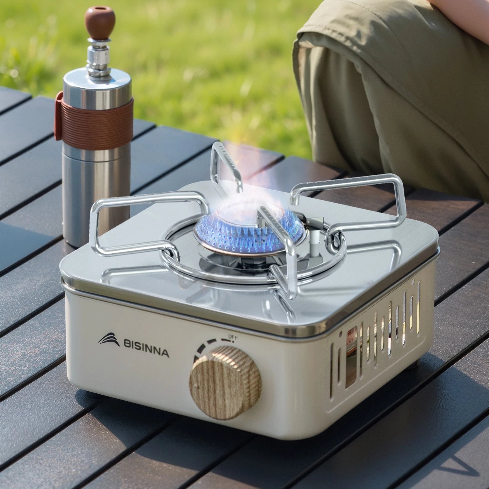 BISINNA Camping Gas Stove – Portable High Firepower Outdoor Gas Burner image 3