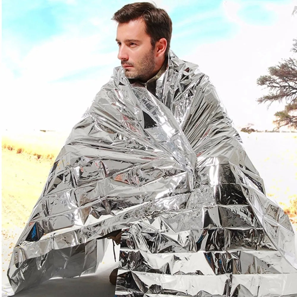 Emergency Thermal Poncho Blanket – Lightweight and Versatile Survival Gear image 5