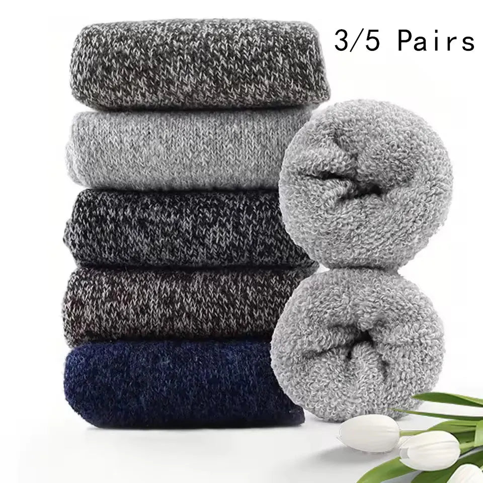 Cozy Comfort: Thick Woolen Socks for Men – Perfect for Autumn &amp; Winter image 0