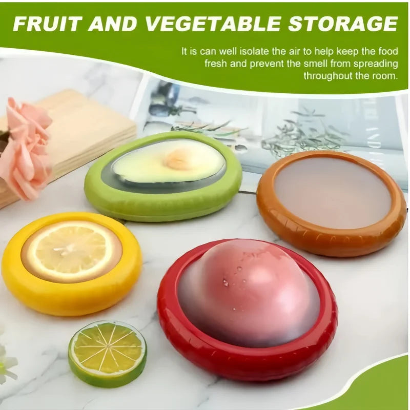 Silicone Fruit &amp; Vegetable Fresh-Keeping Box Set – Portable &amp; Stackable Containers image 0