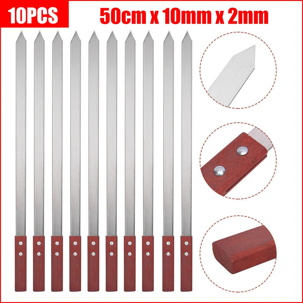 Durable and Stylish BBQ Skewers for Outdoor Grilling Enthusiasts - 50cm image