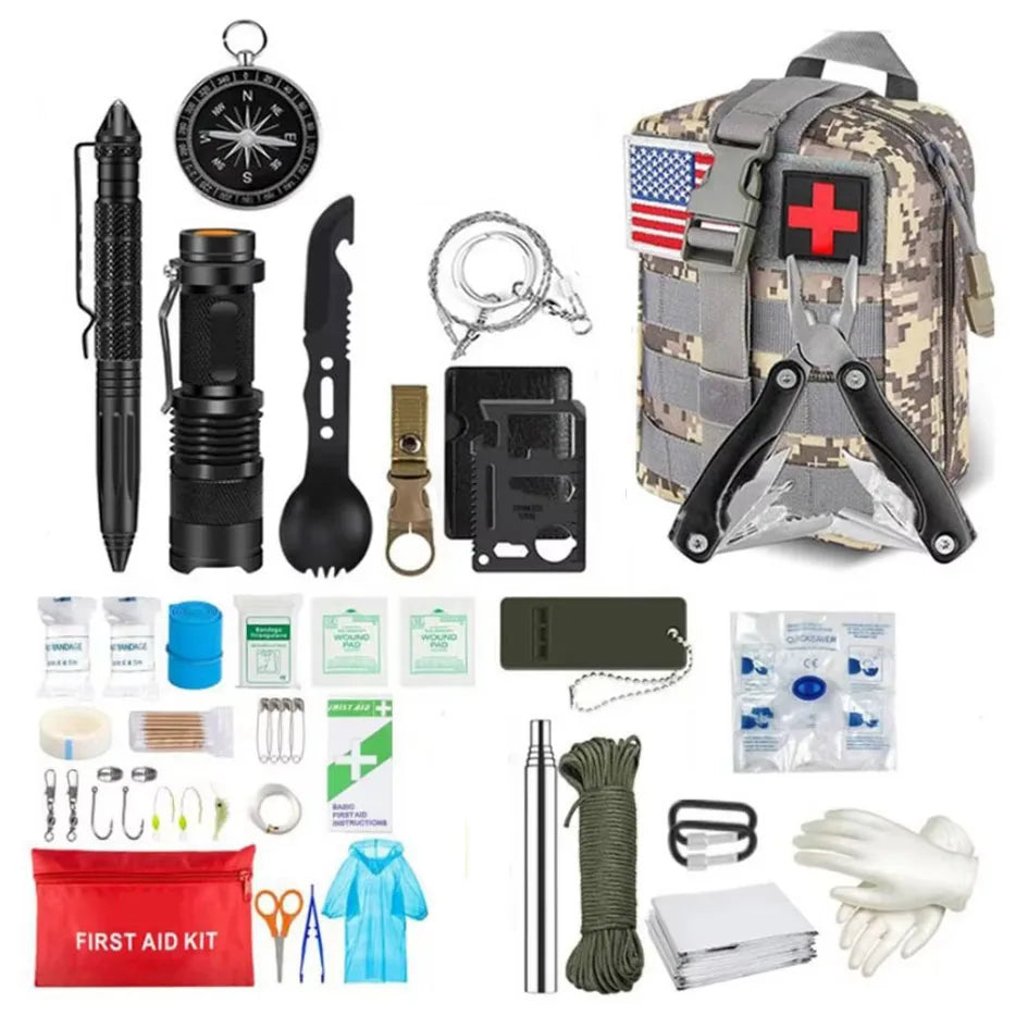 Comprehensive Survival First Aid Kit for Outdoor Adventures image 0