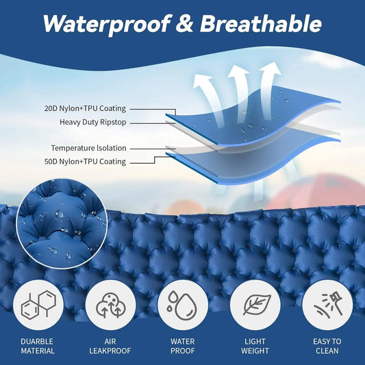 Camping Air Matt Double Sleeping Pad – Comfortable Outdoor Sleeping Solution image 1
