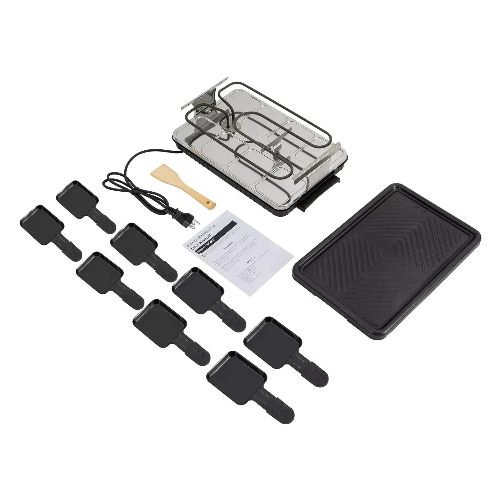Portable 1300W Electric BBQ Grill with 2 Tiers and Baking Trays image 4