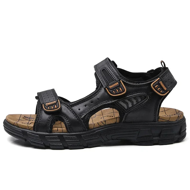 Genuine Leather Men's Sandals – High-Quality Summer Footwear for Leisure &amp; Hiking image 8