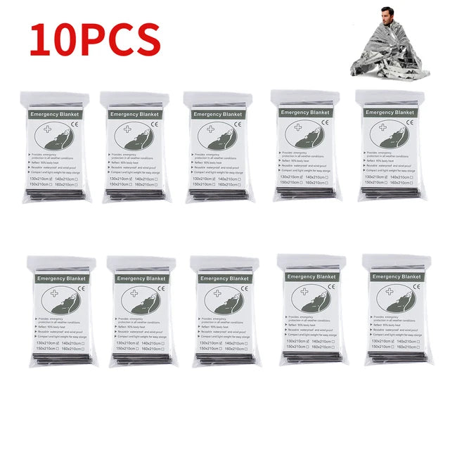 5-30Pc Outdoor Emergency Survival Blanket – Thermal &amp; Waterproof image 6