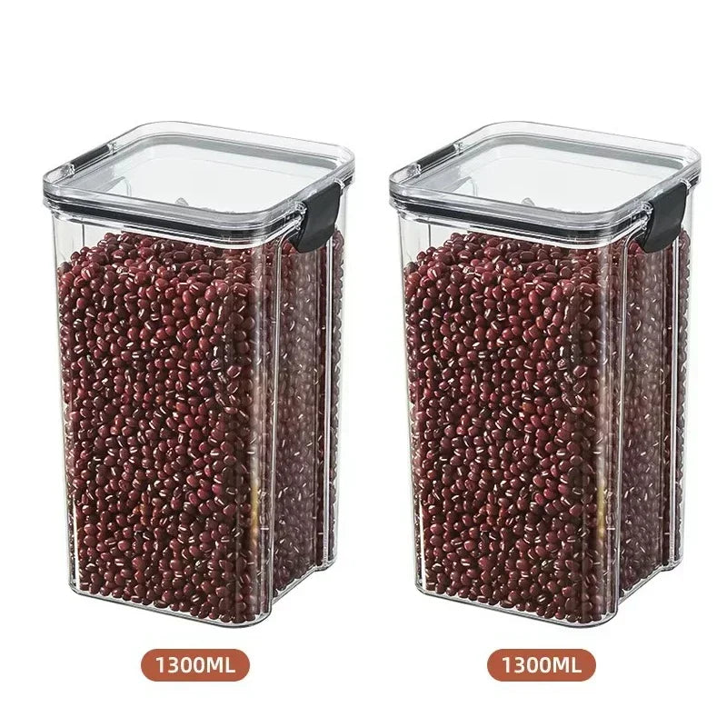 Stackable Plastic Food Storage Containers – Versatile Kitchen Organization - 1300ml x2 image