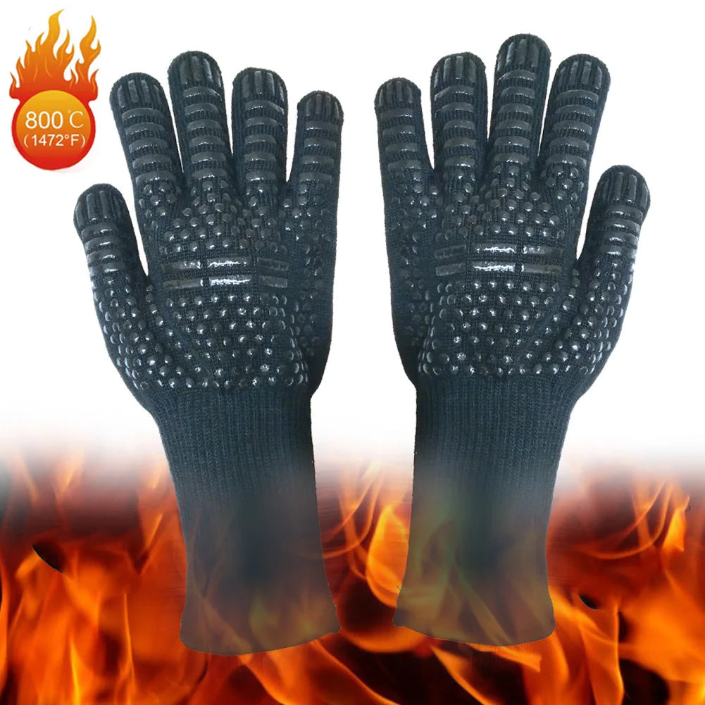 One Piece BBQ Gloves – High-Temperature Resistance Oven Mitts image 6