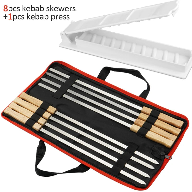 Premium Stainless Steel Kebab Skewers for Global Culinary Delights image 11