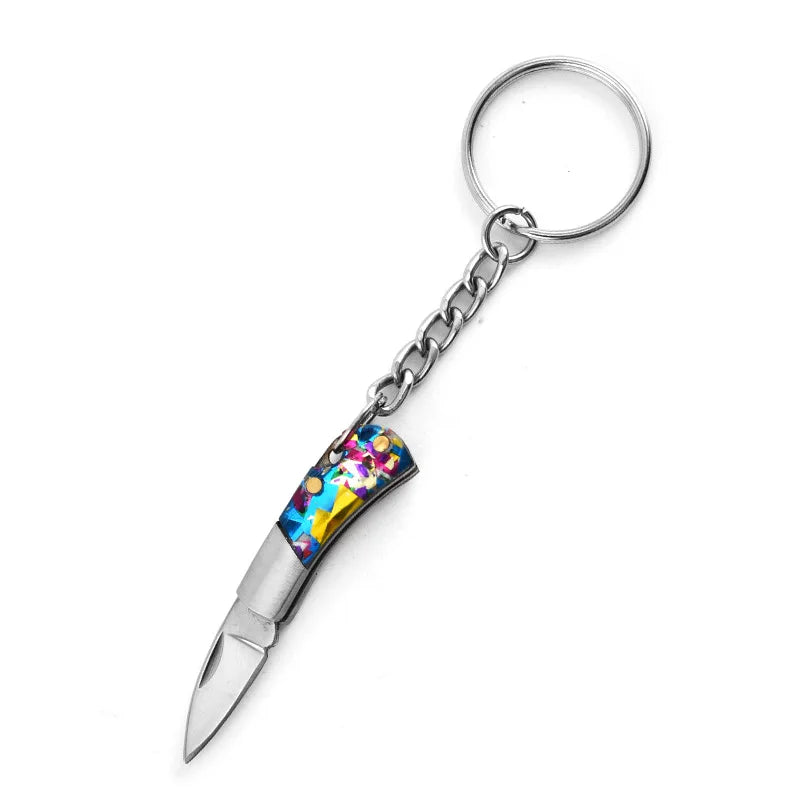 Stainless Steel Mini Mountain Axe – Compact Outdoor Camping Knife - Shiny blue image