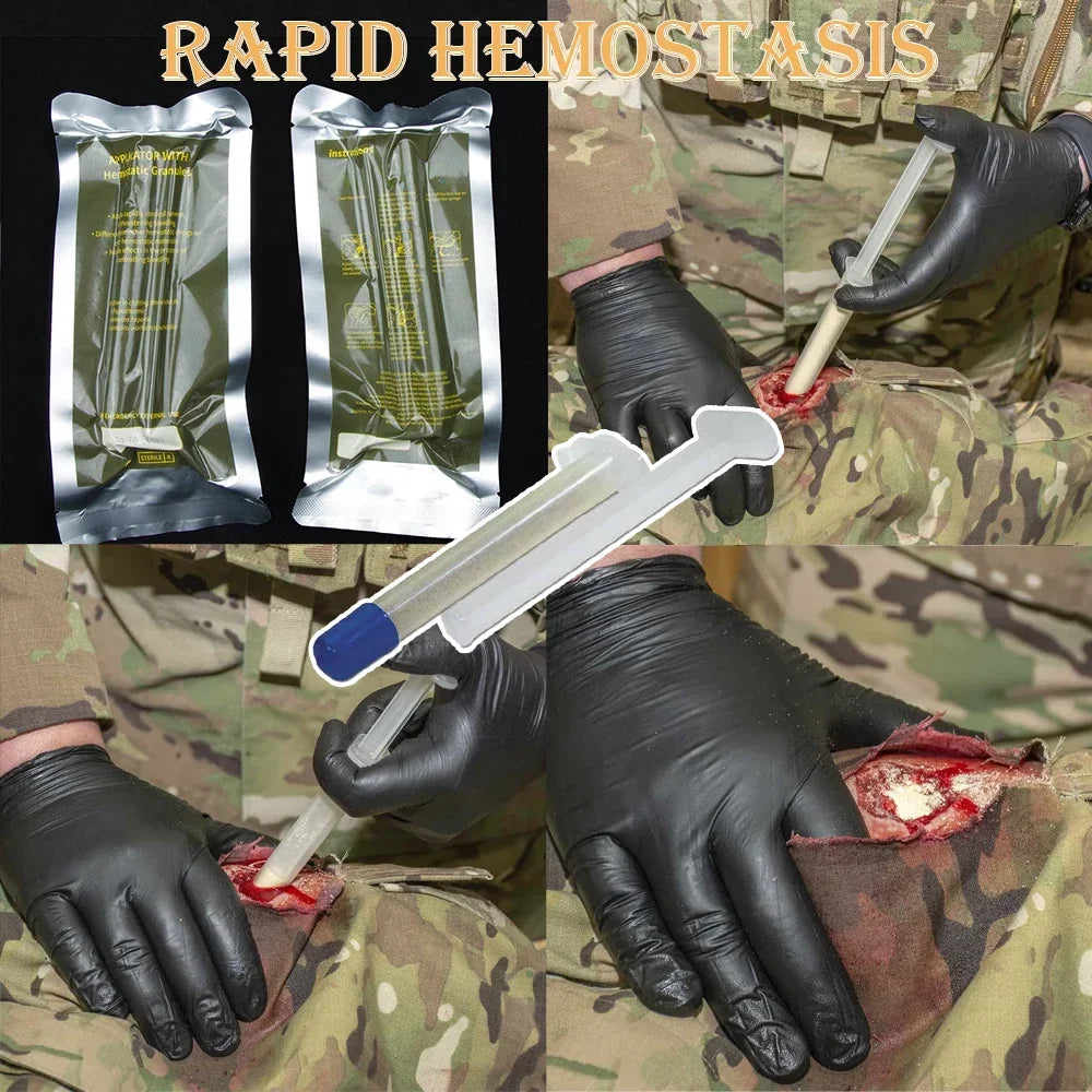 Chitosan Powder Applicator with Hemostatic Granule Bandage for Emergency Use image 5