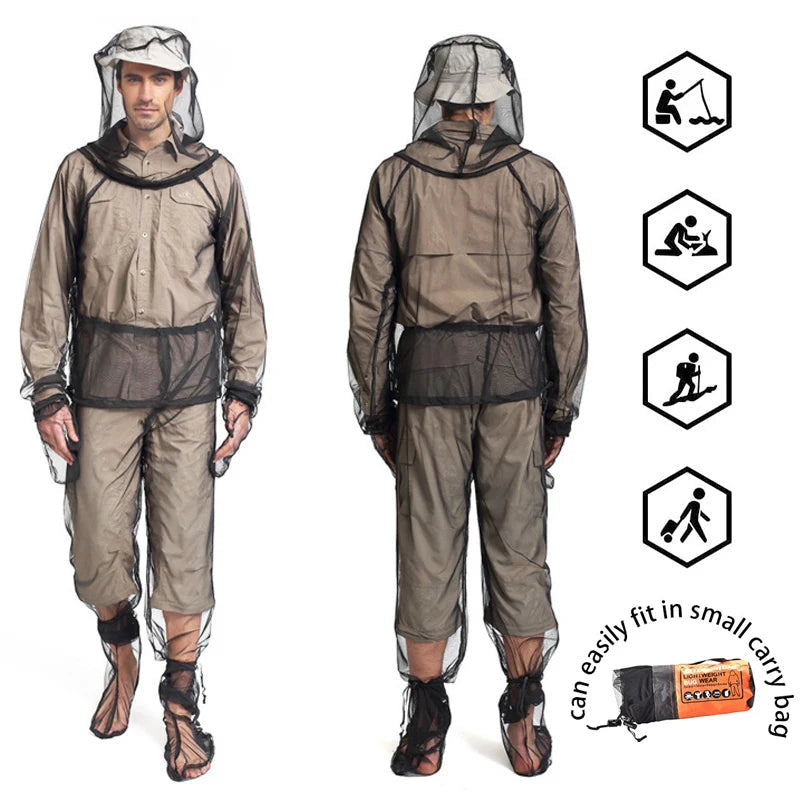 Mesh Hooded Mosquito-Proof Suit – Ultimate Outdoor Insect Protection image 0