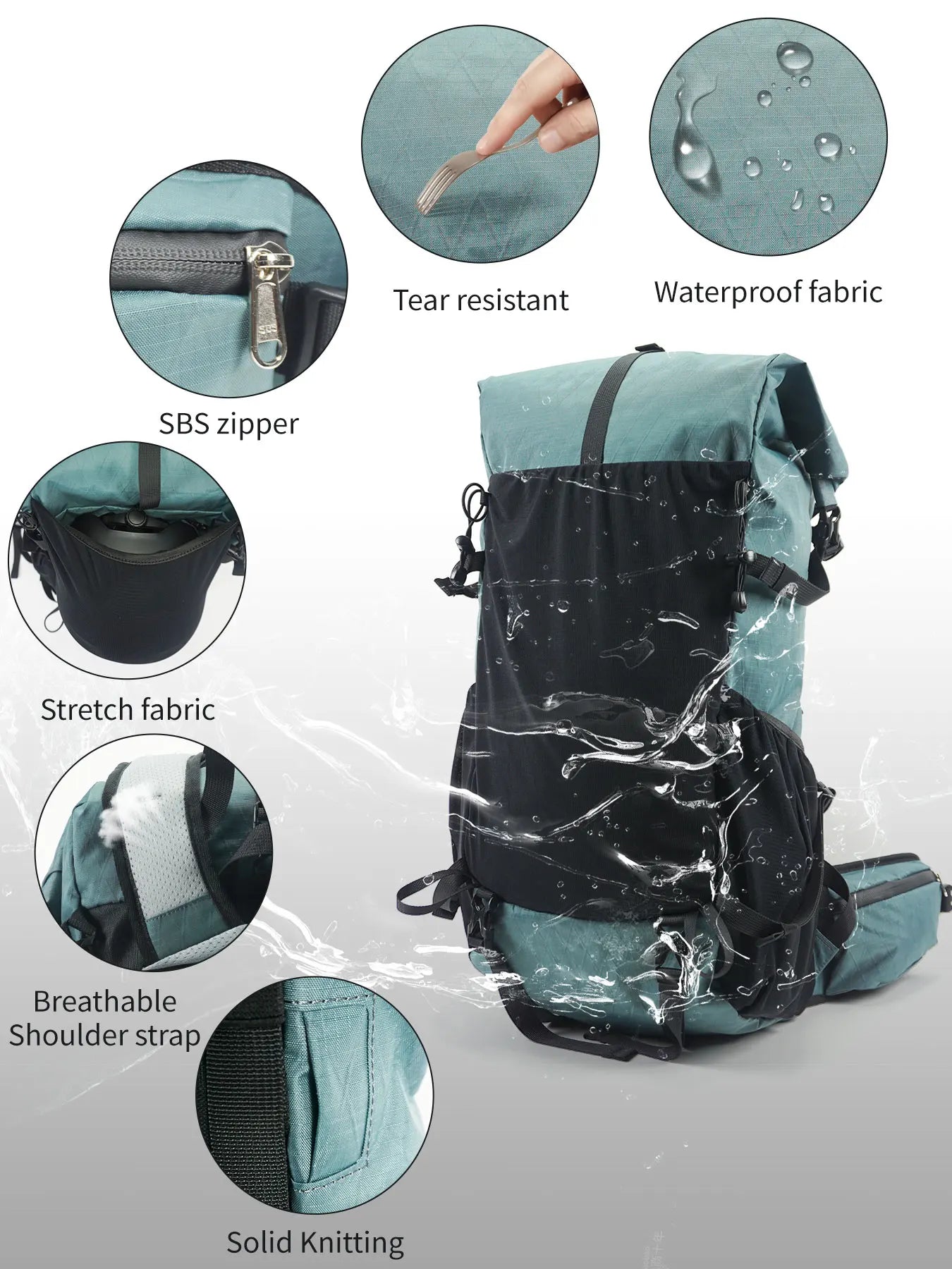 2024 New 40L Outdoor Hiking Camping Backpack – Large Capacity &amp; Waterproof image 4