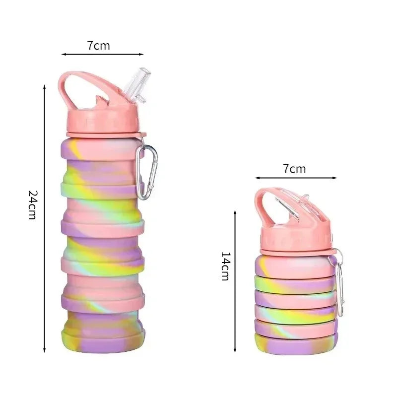 Food Grade Silicone Foldable Water Bottle – Perfect for Sports and Travel image 4